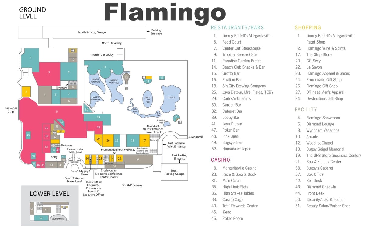 karta Flamingo Las Vegas