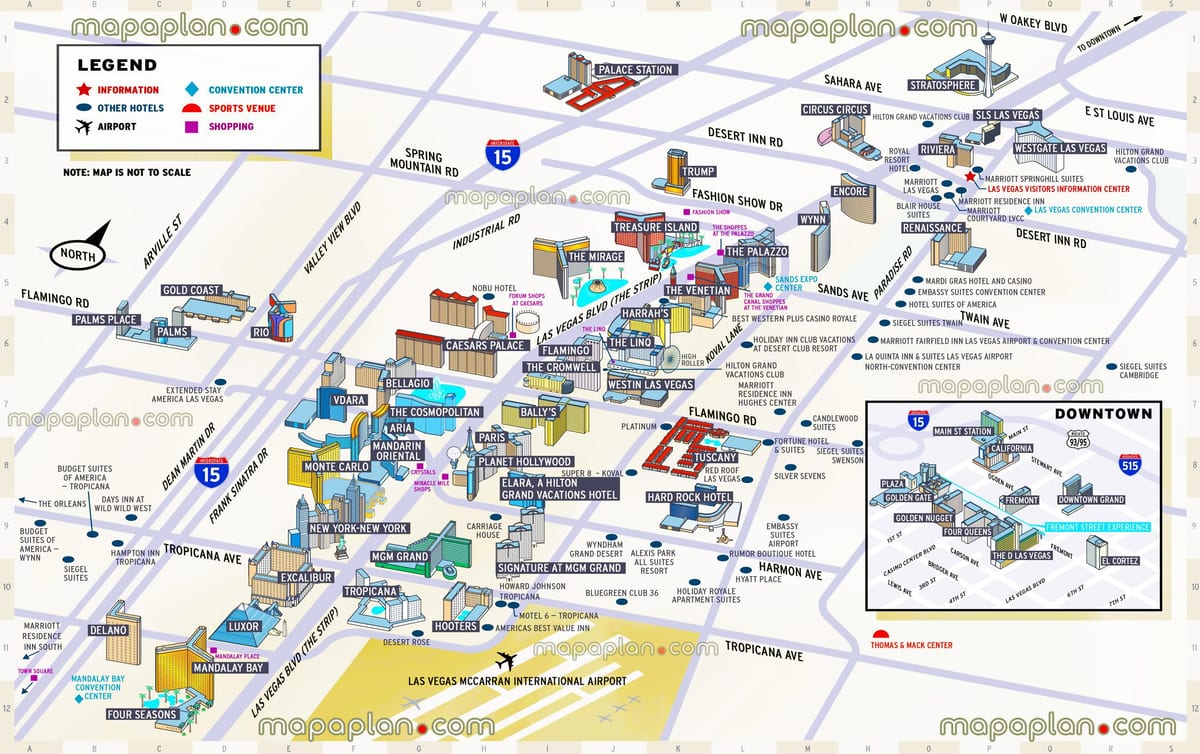 karta Vegas strip