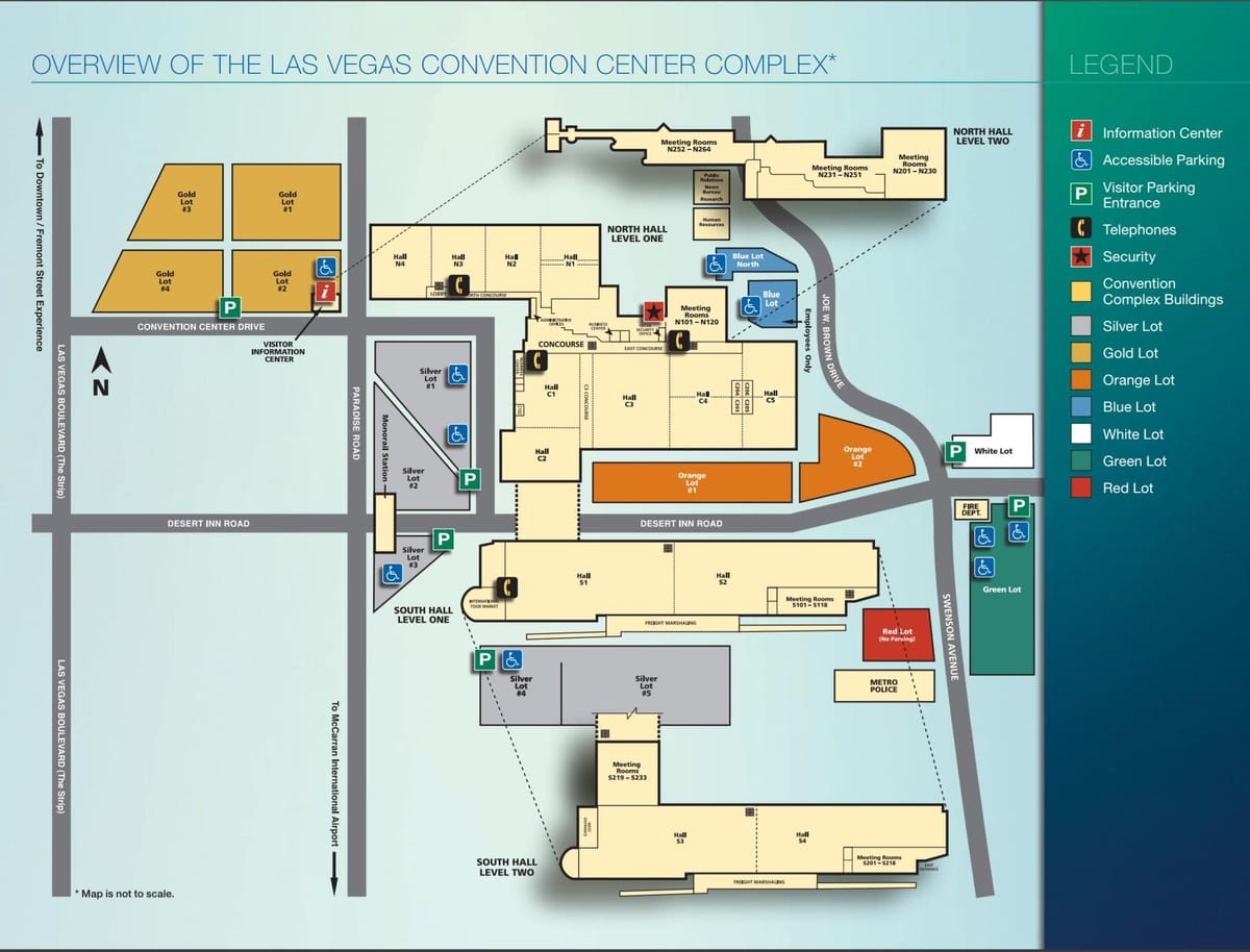 karta centar za konvencije Las Vegas