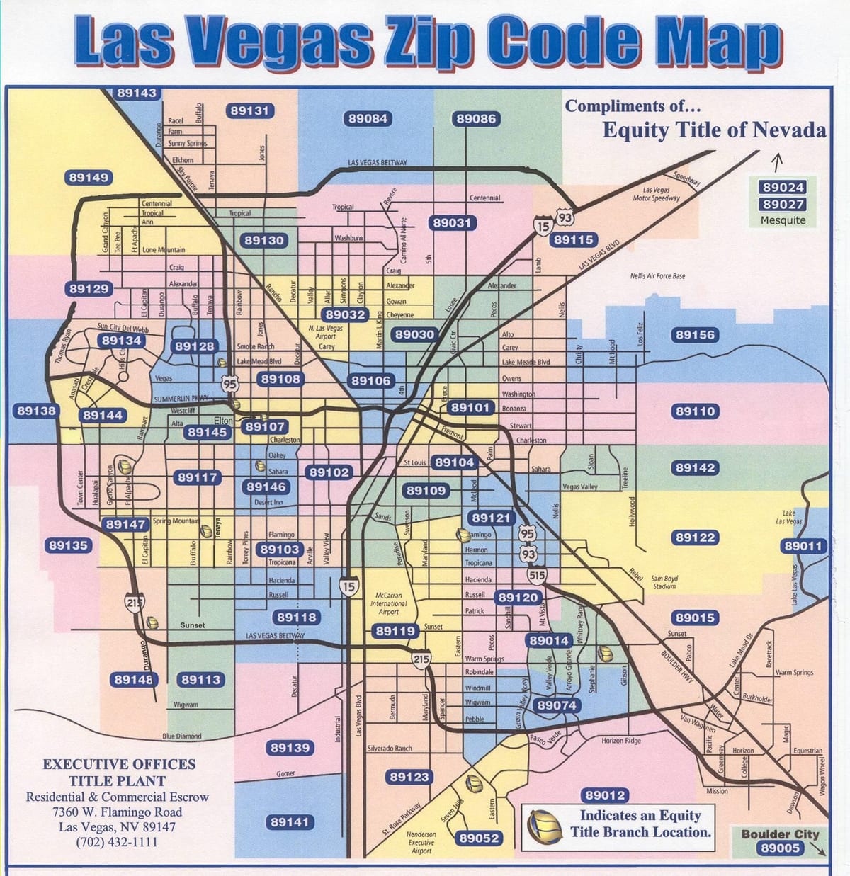 karta Poštanski broj Las Vegas