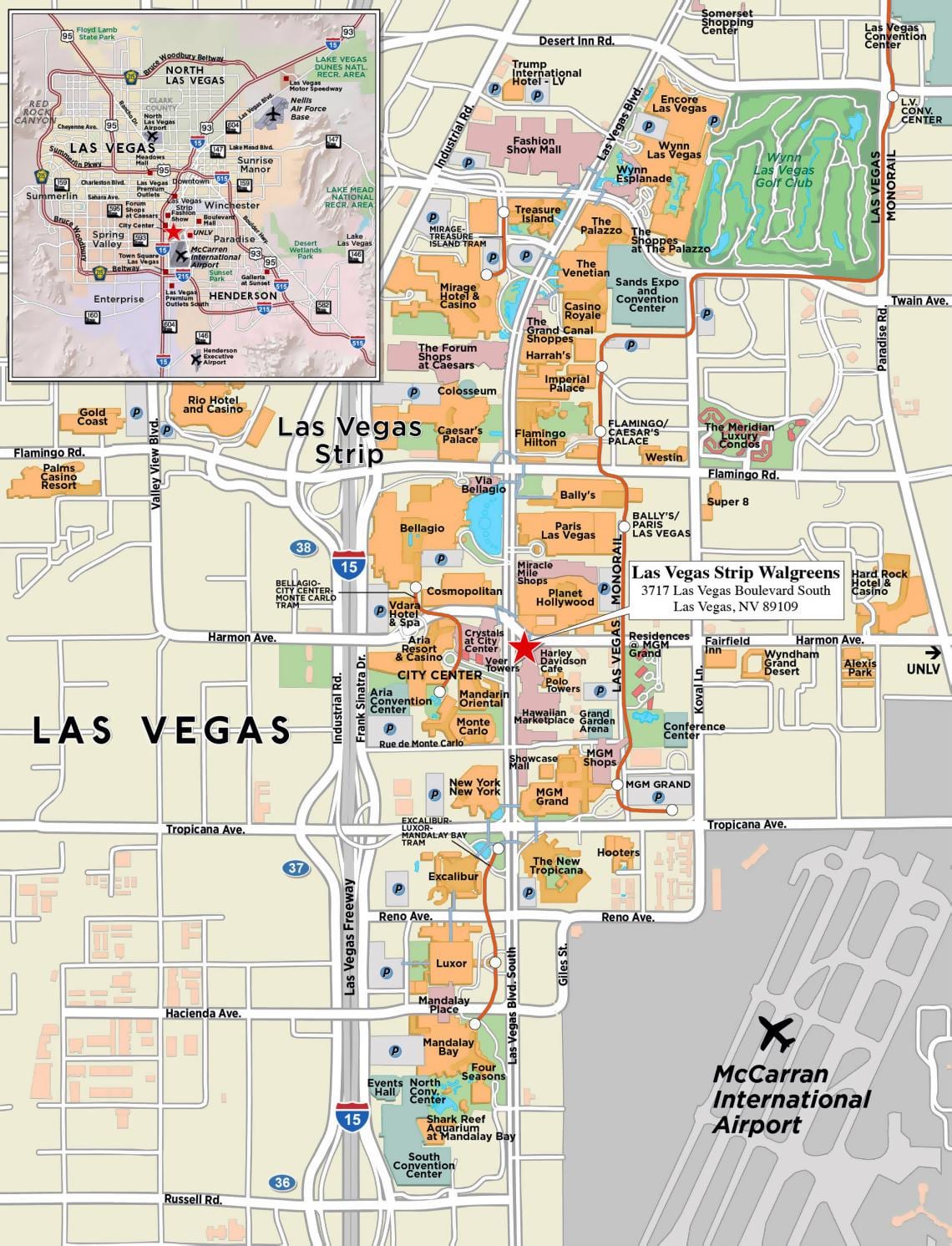 karta grada Las Vegas